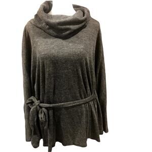 Doe & Rae Poncho Sweater NWT Gray Belted size M